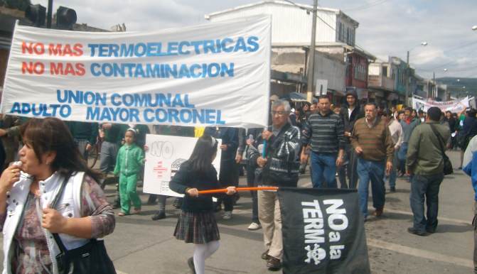 No más Termoeléctricas, No más Contaminación en Coronel.