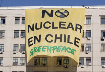 Greenpeace rechaza informe que tiene como opción energía nuclear en Chile