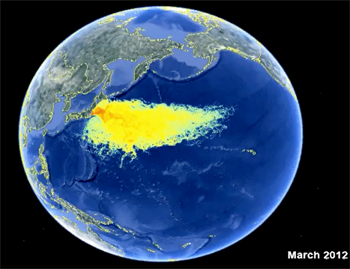 Radiación de Fukushima se esparce hacia la costa oeste de Estados Unidos